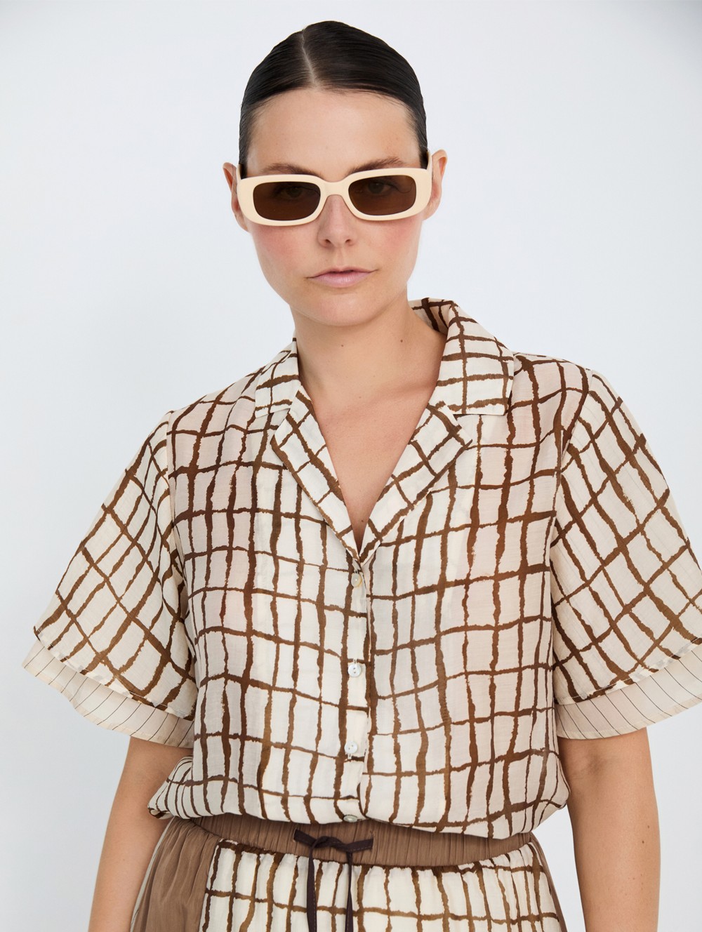 Checkered printed shirt