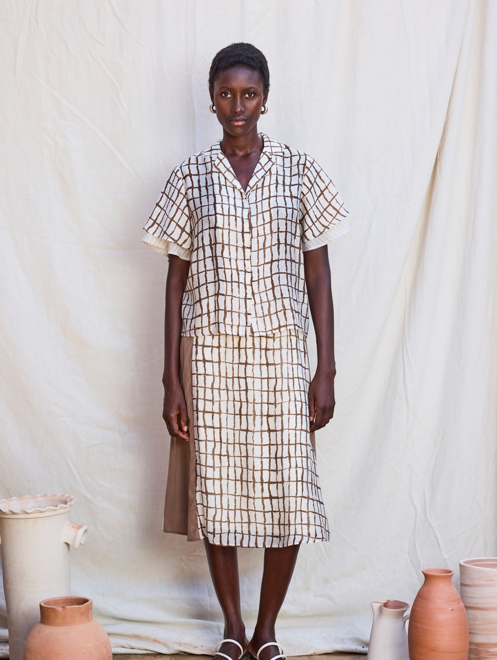 Camisa estampada cuadros