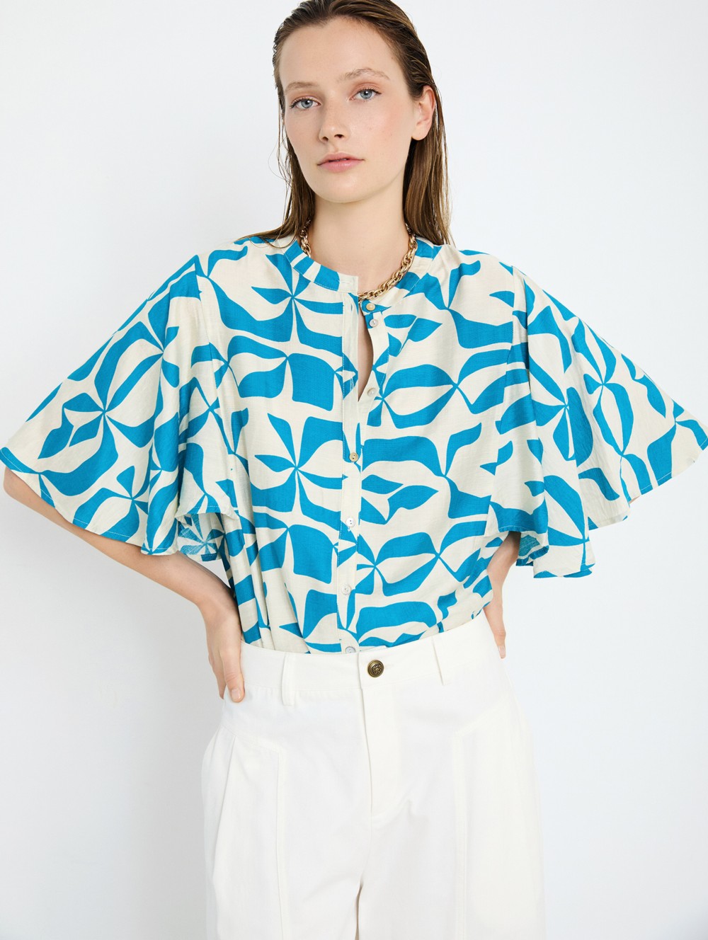 Abstract print shirt
