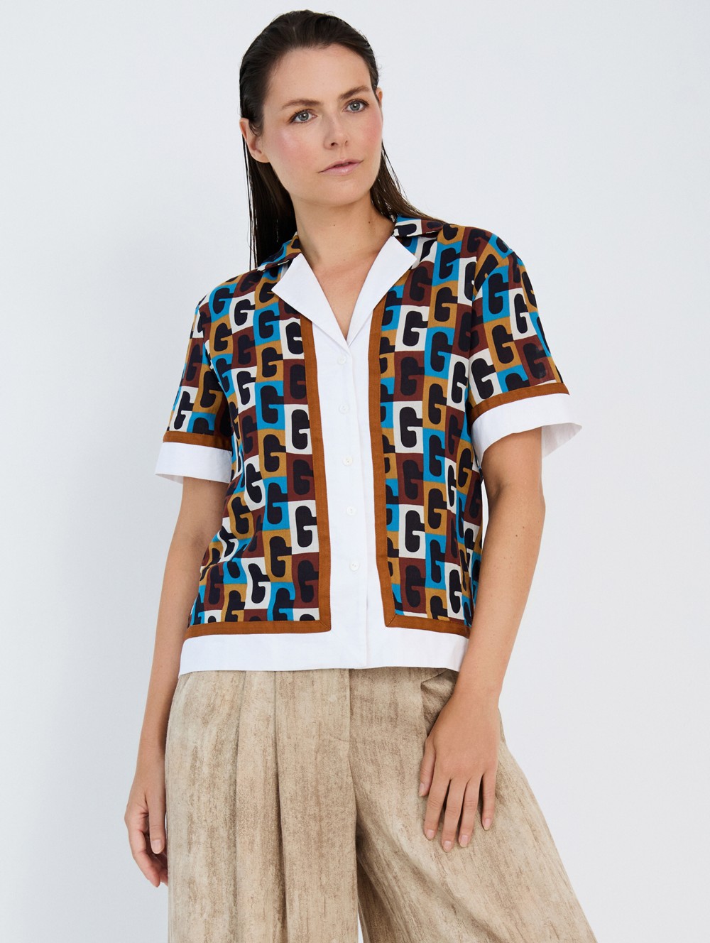 Camisa estampado retro 1