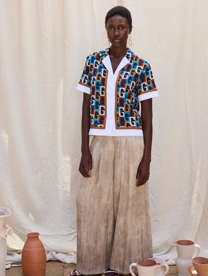 Camisa estampado retro