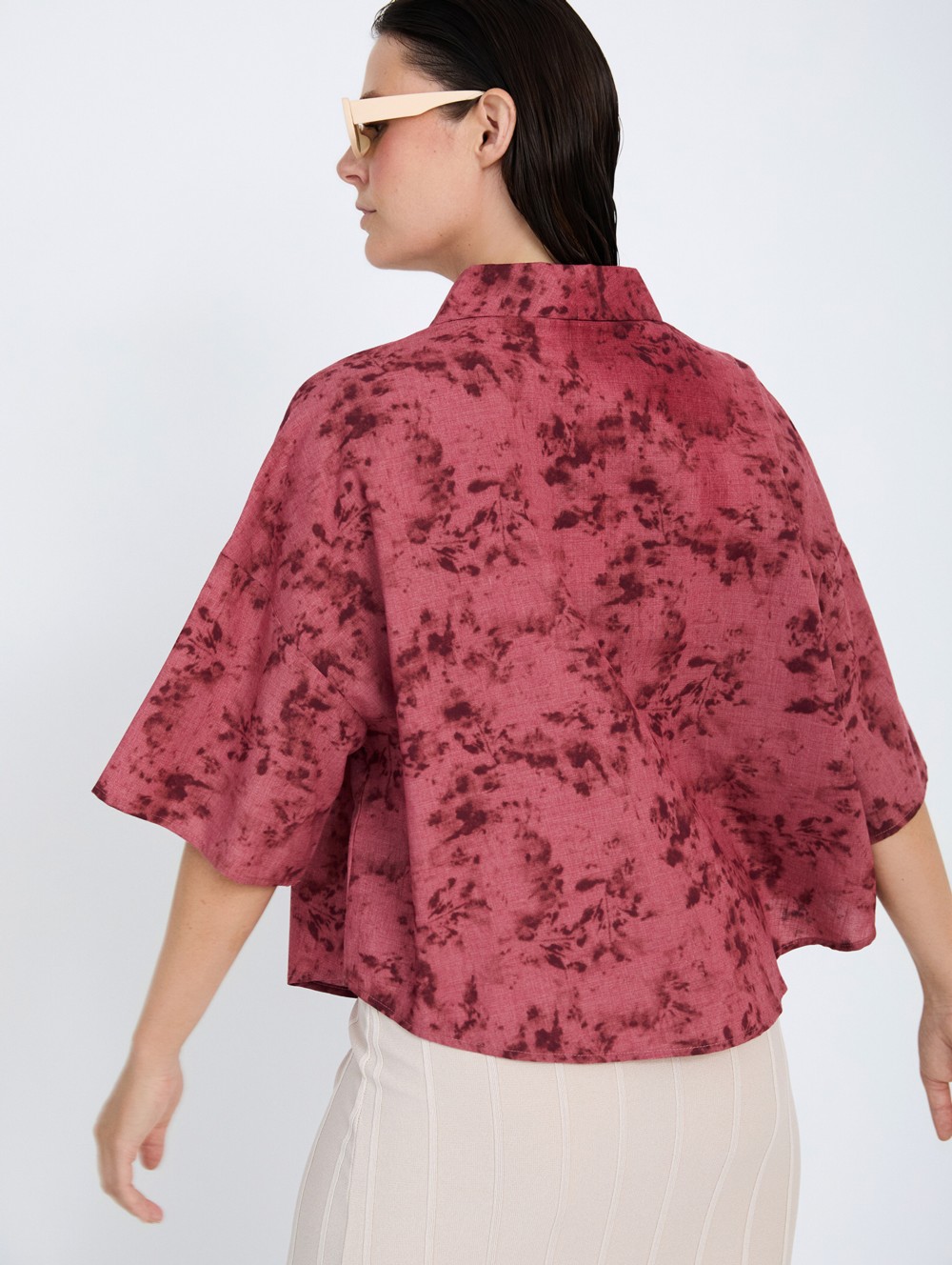 Tie-dye print blouse