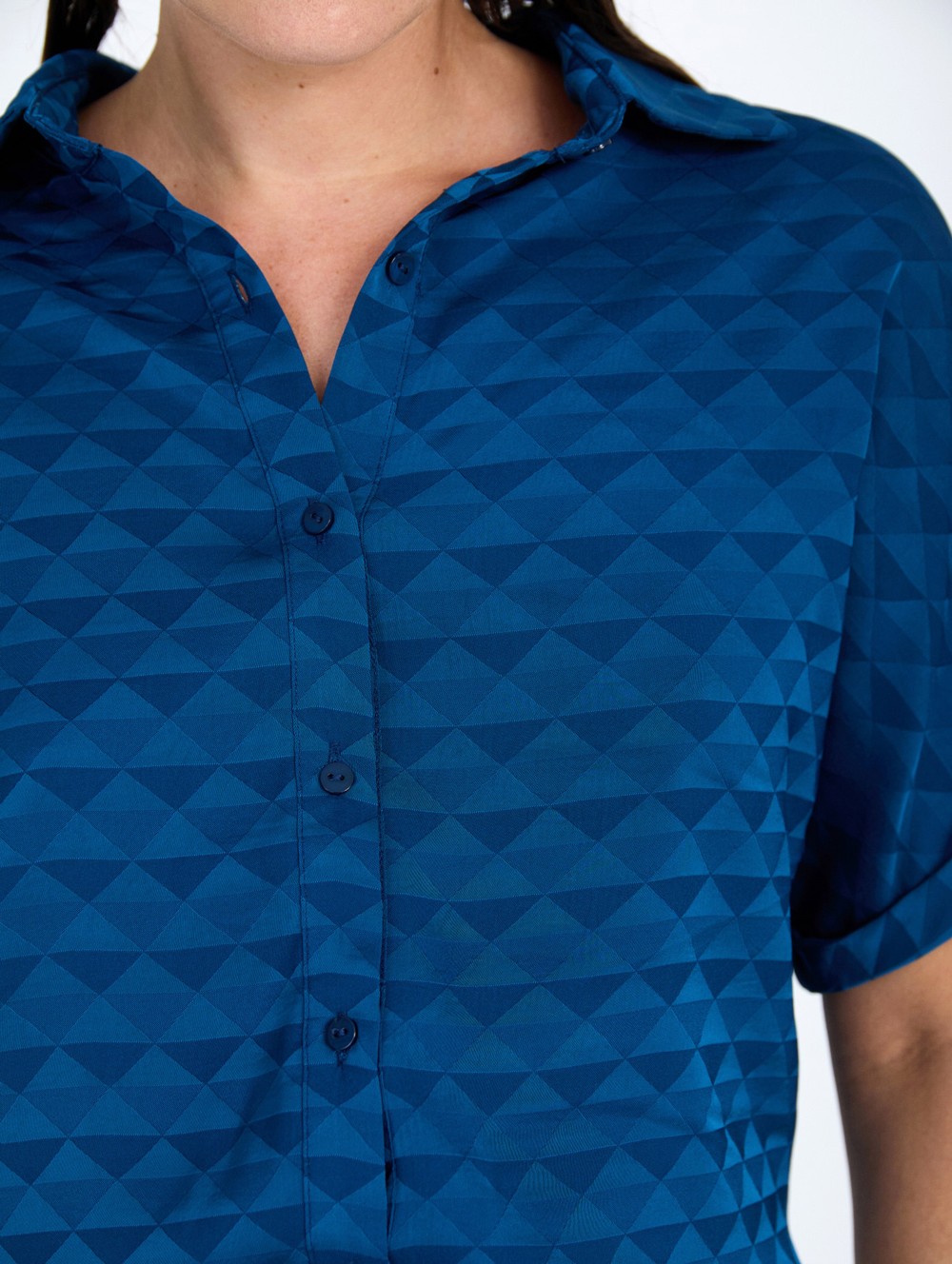 Geometric jacquard shirt