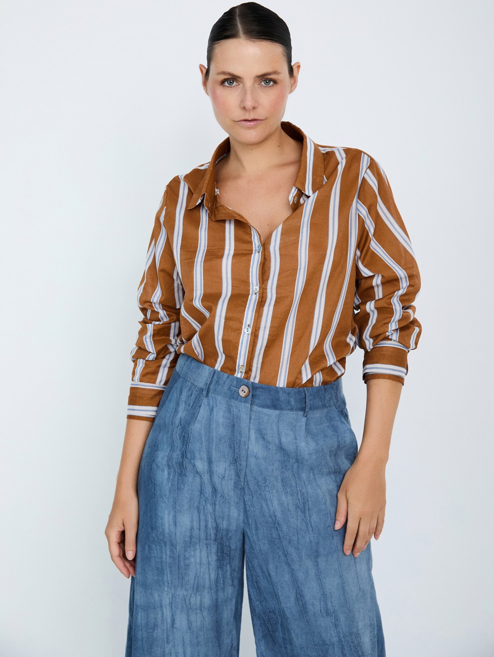 Camisa algodón rayas