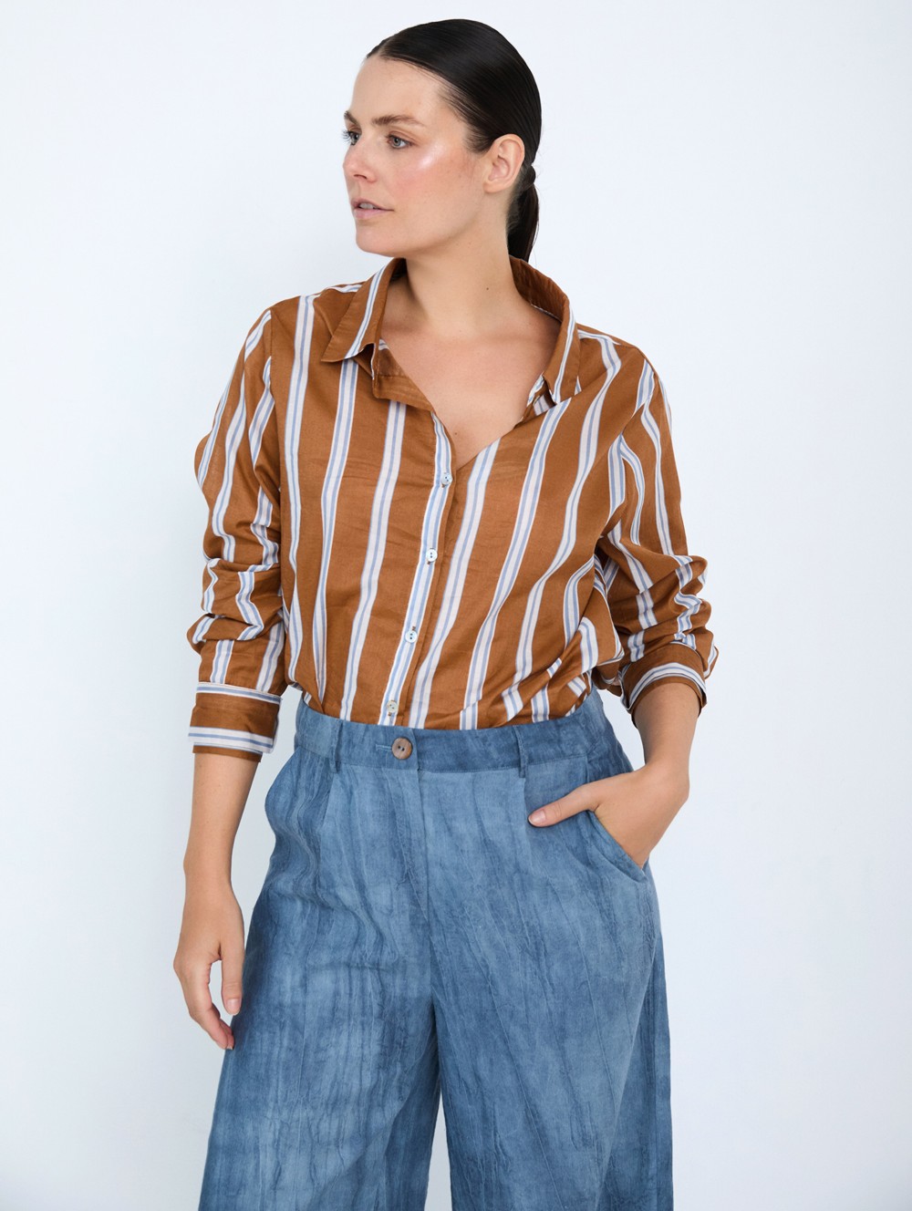 Camisa algodón rayas