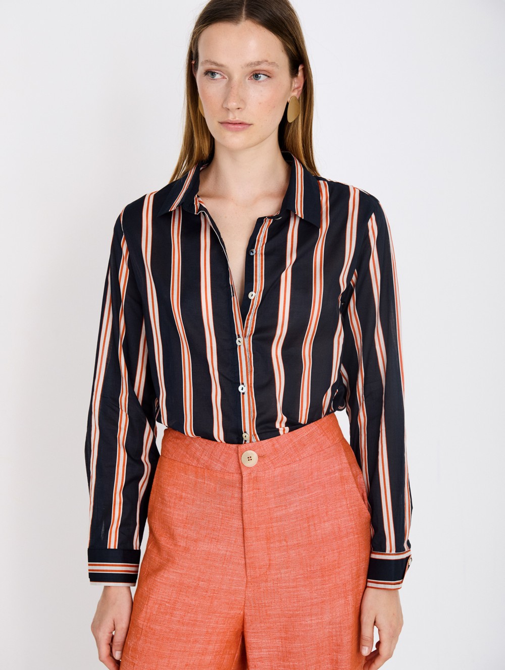 Striped cotton shirt