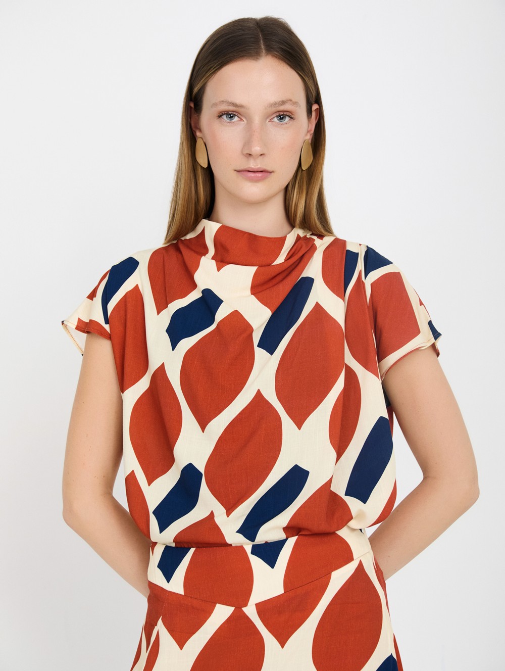 Graphic print blouse