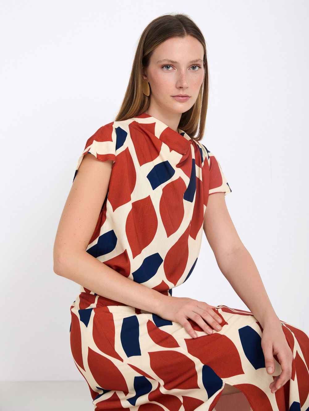 Graphic print blouse