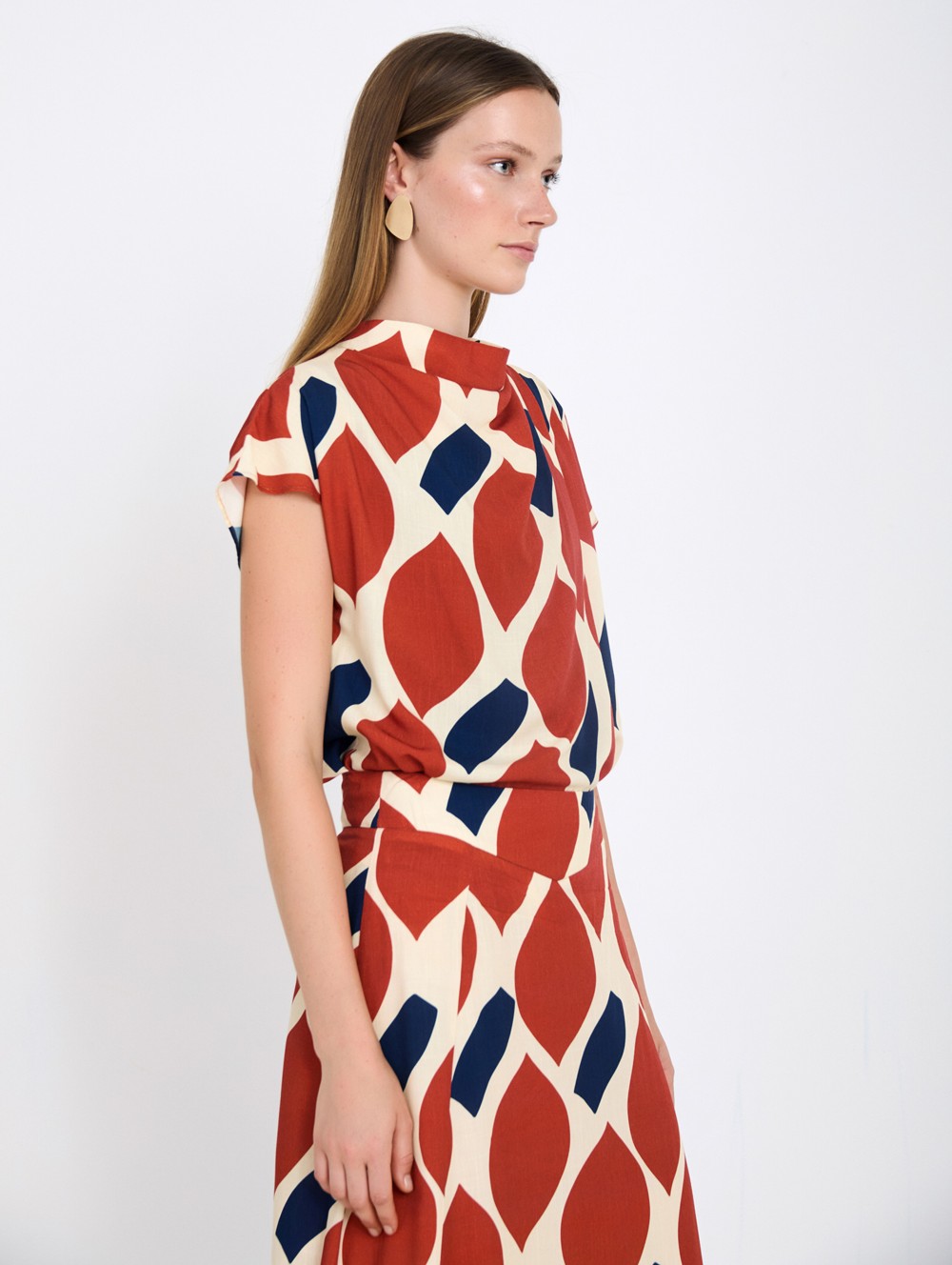 Graphic print blouse