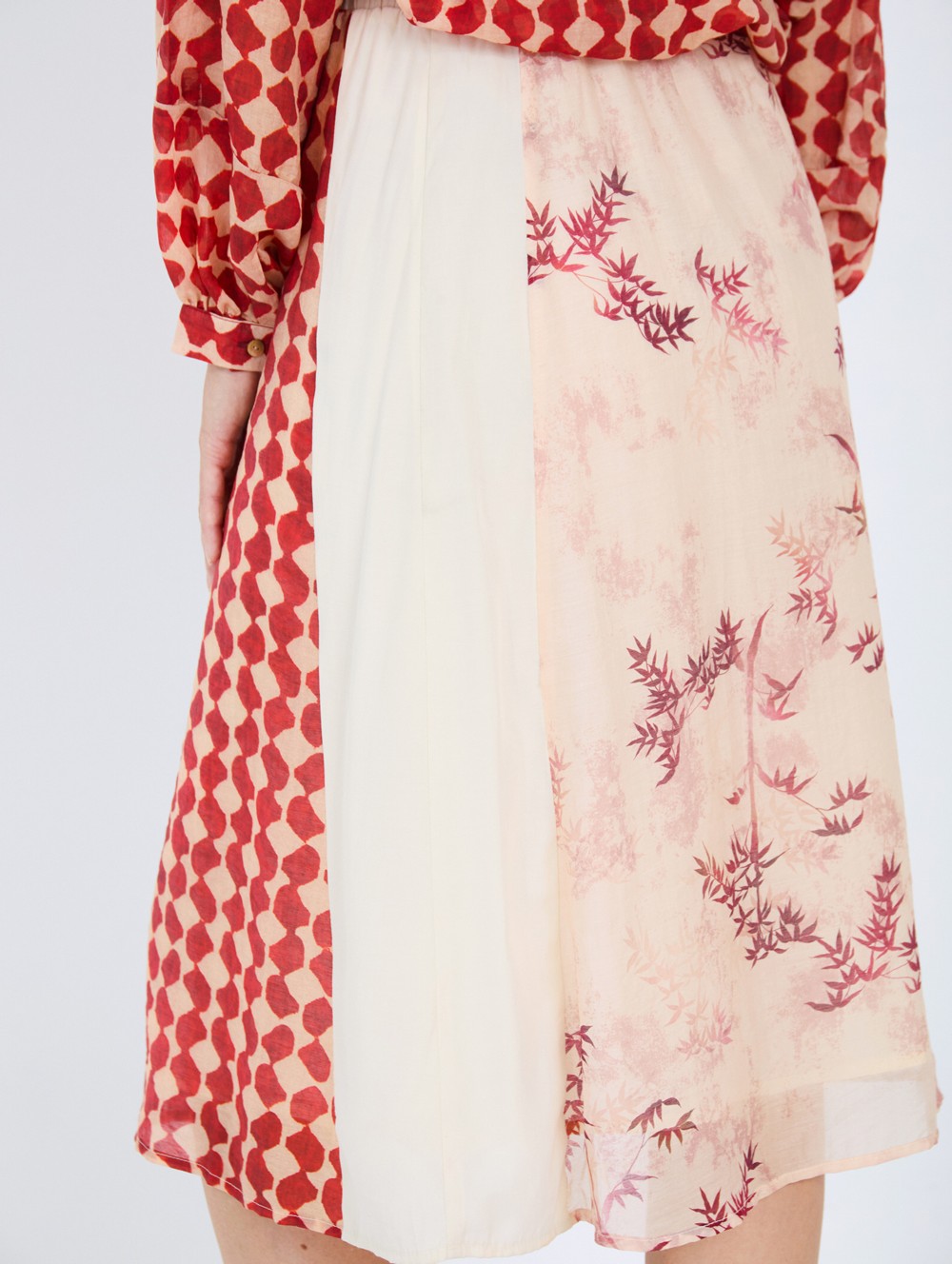 Flowing patchwork skirt