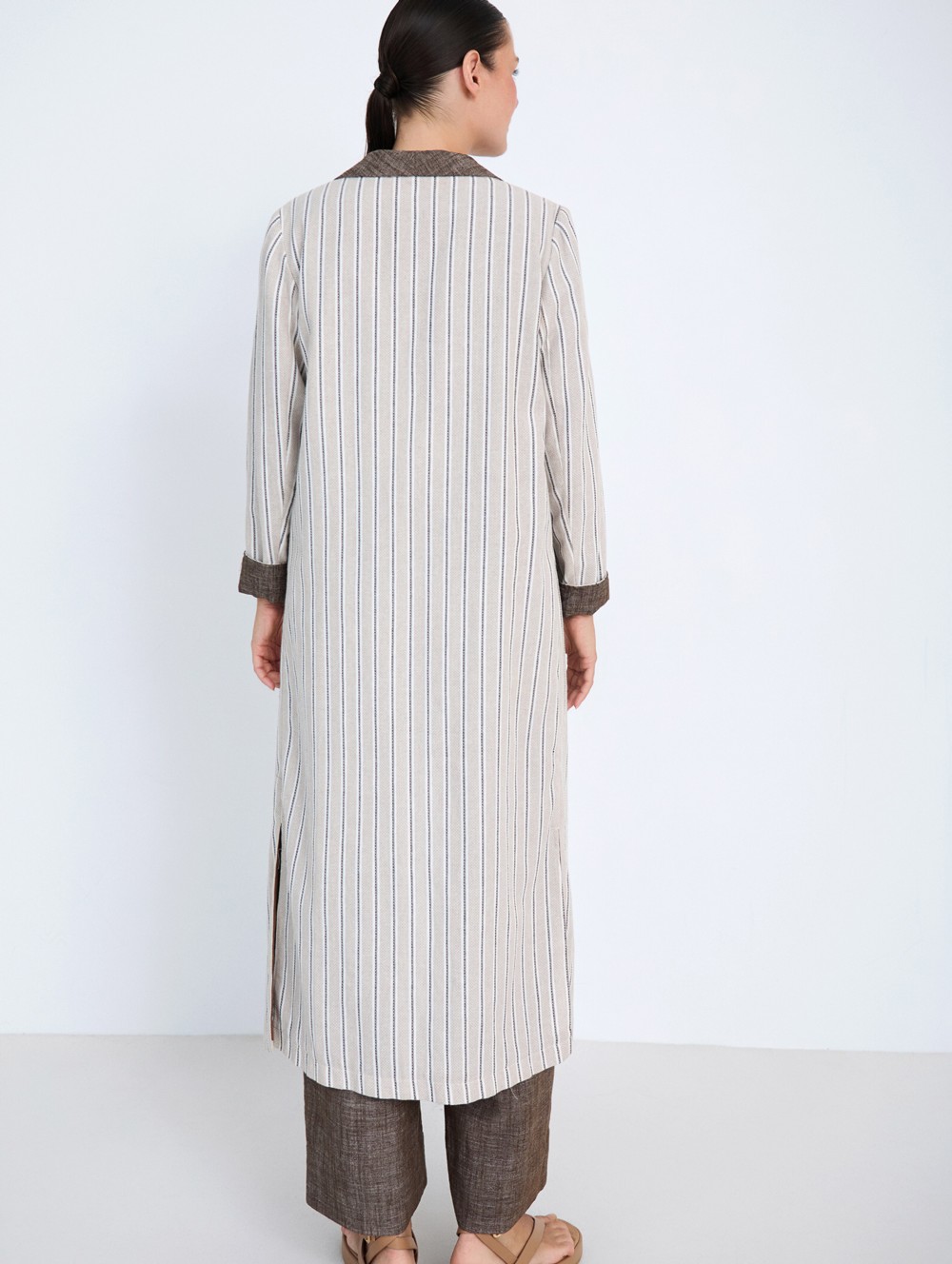 Jacket with contrast stripes