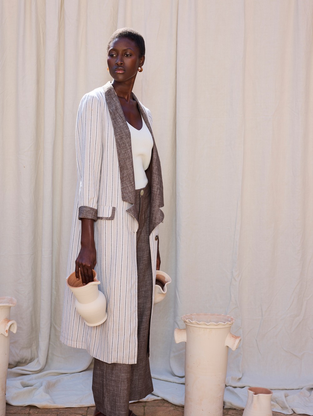 Chaqueta rayas contraste