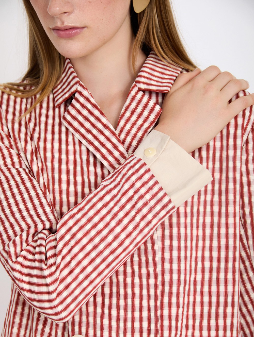 Gingham check blazer