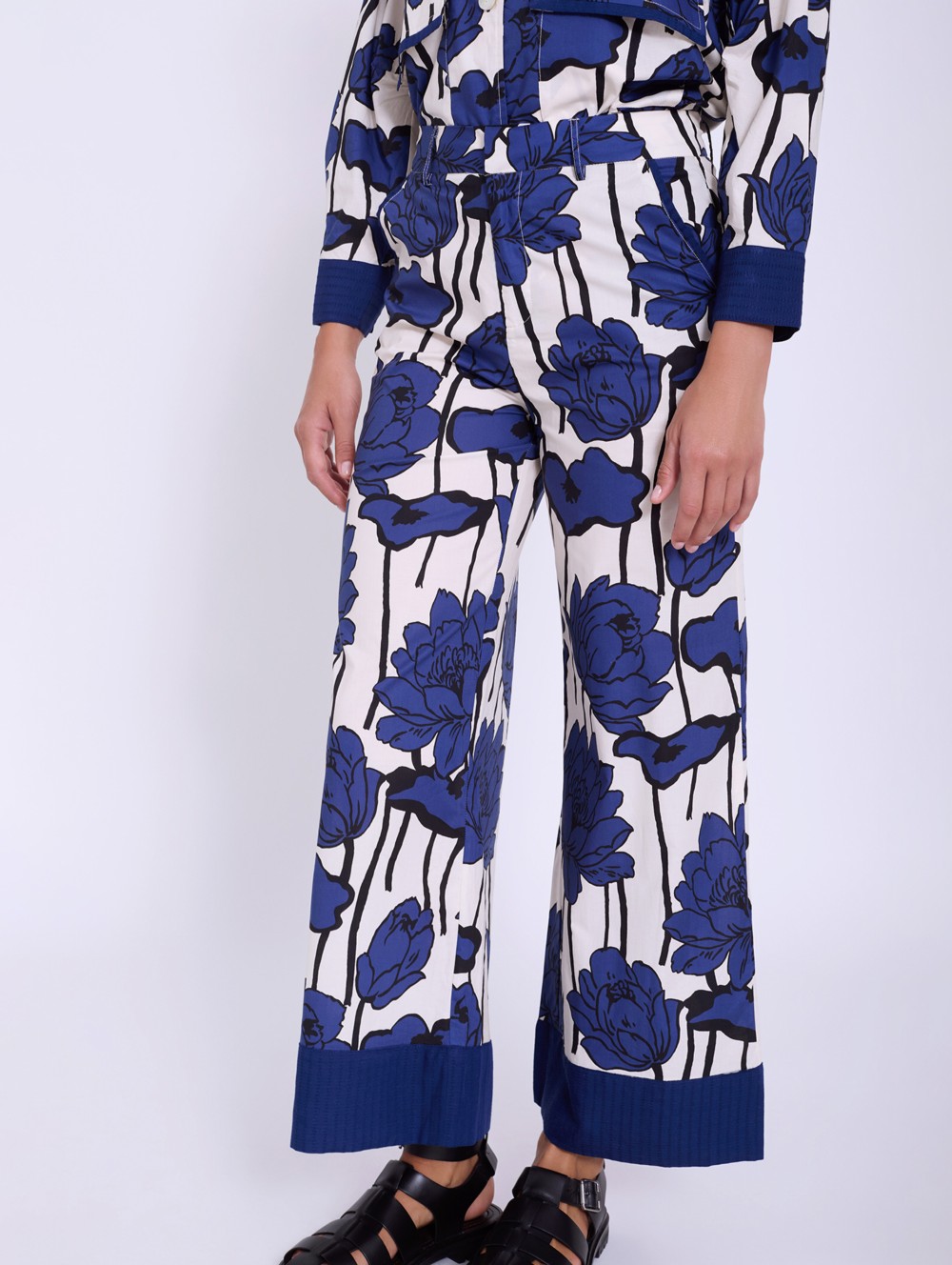 Pantalón estampado flores 1