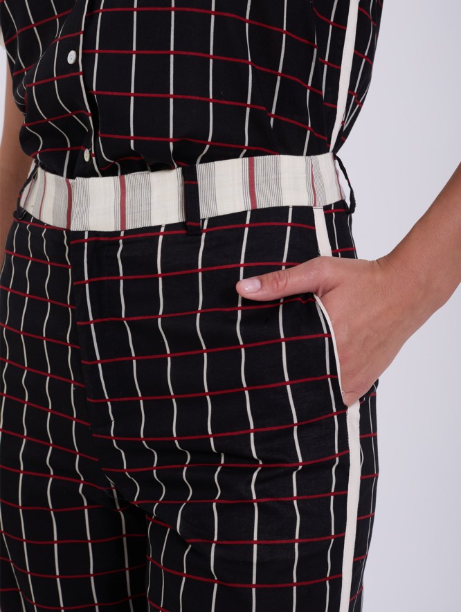 Pantalón algodón cuadros