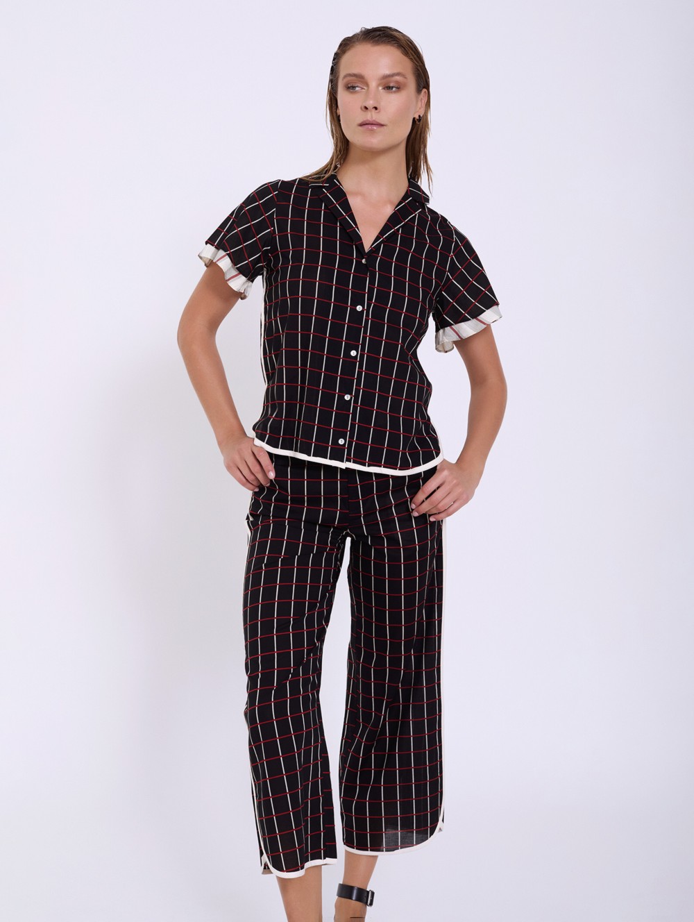 Pantalón algodón cuadros 1