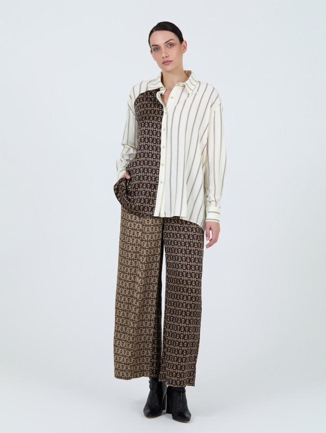 Pantalón satén estampado