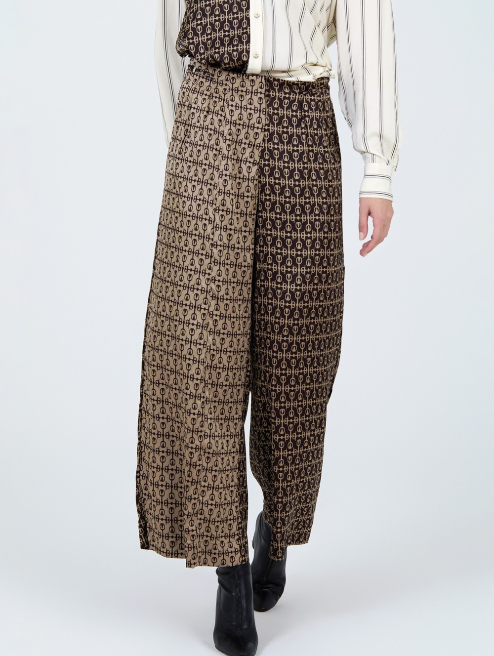 Printed satin trousers 2