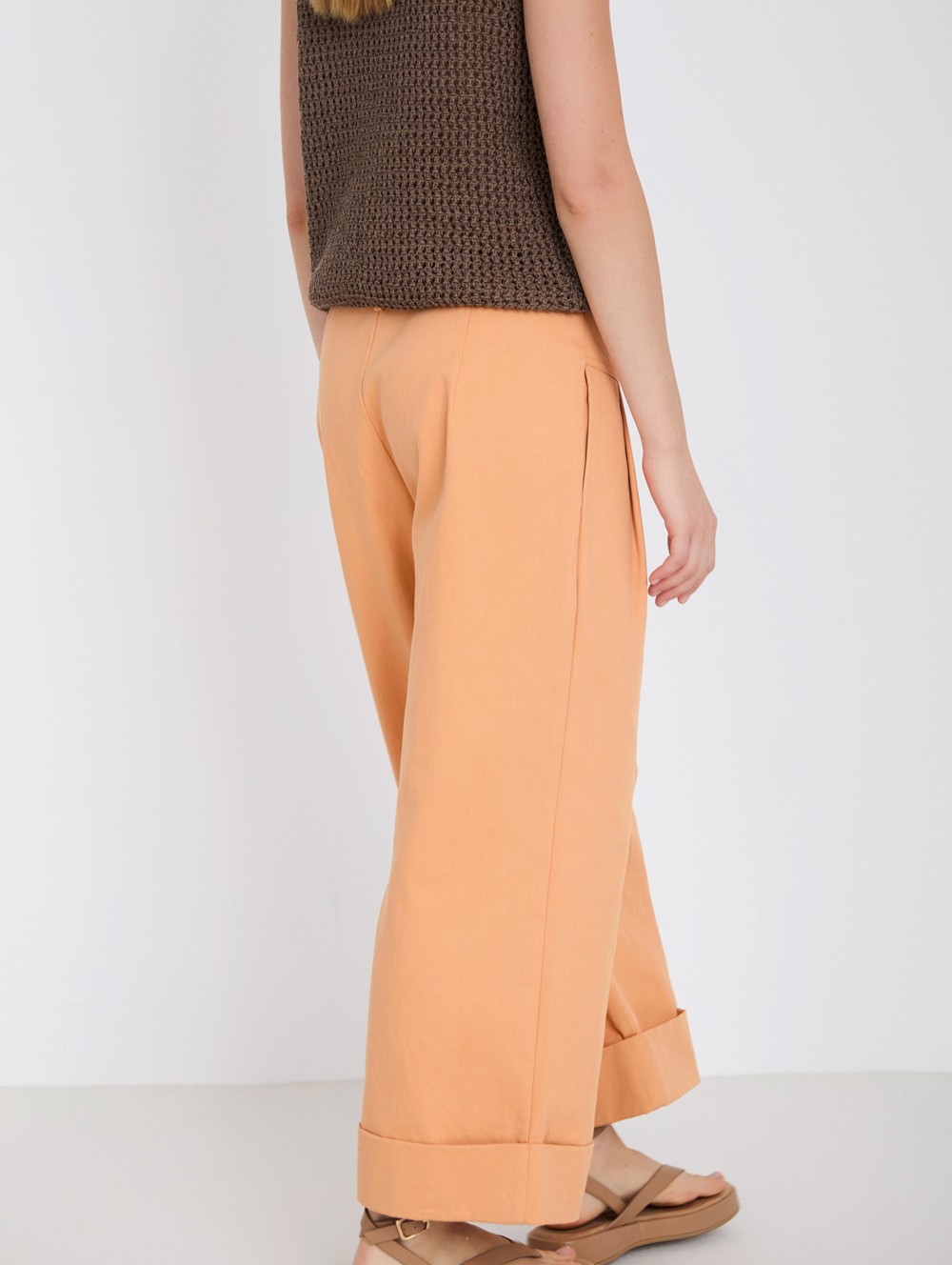 Straight-leg denim trousers