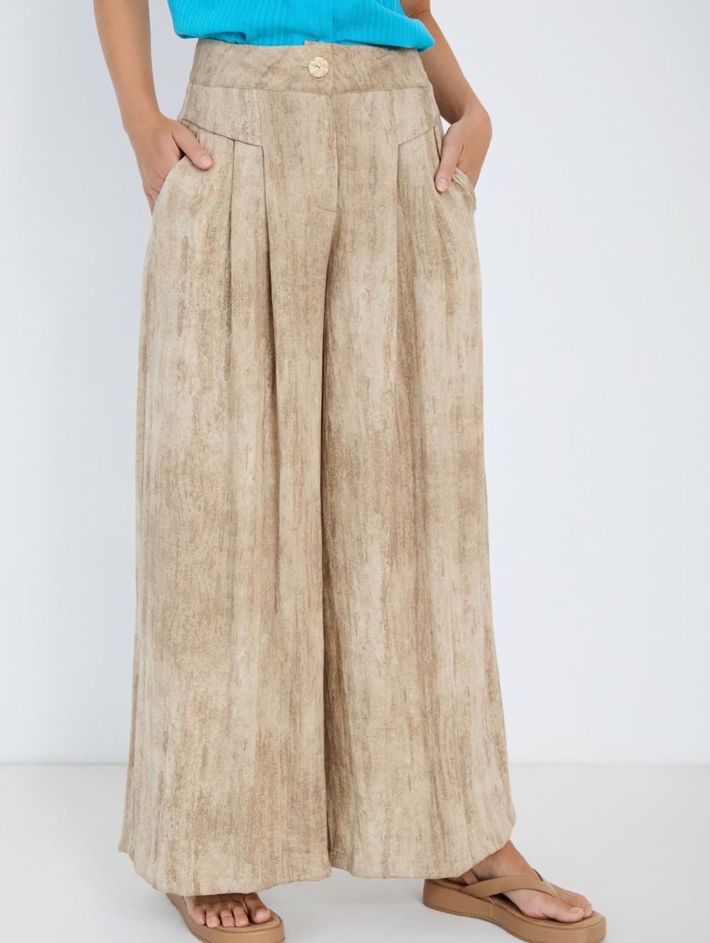 Tie-dye palazzo trousers