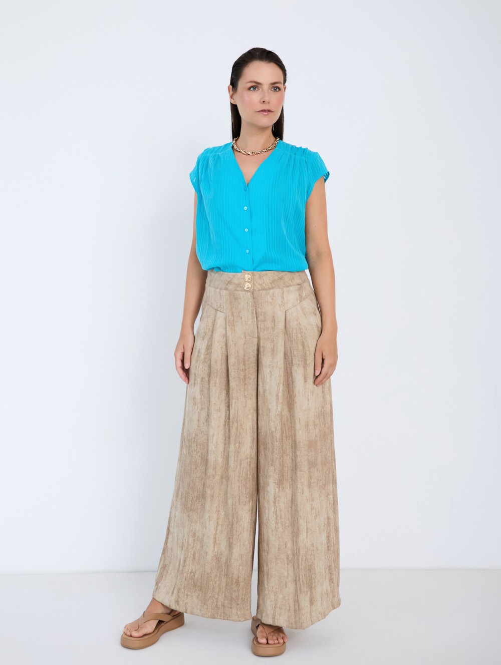 Tie-dye palazzo trousers
