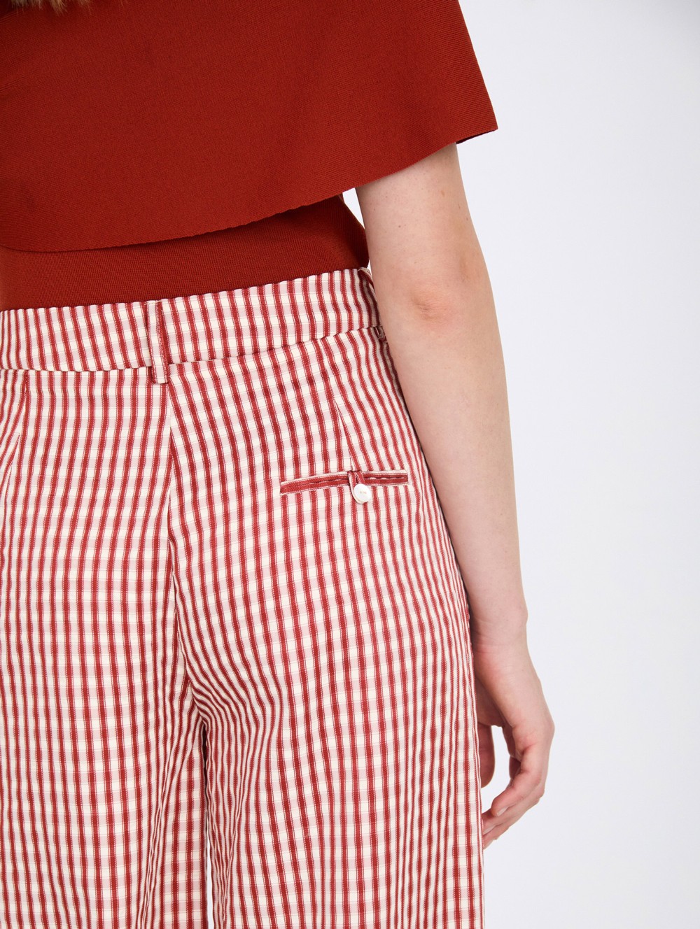 Gingham check trousers
