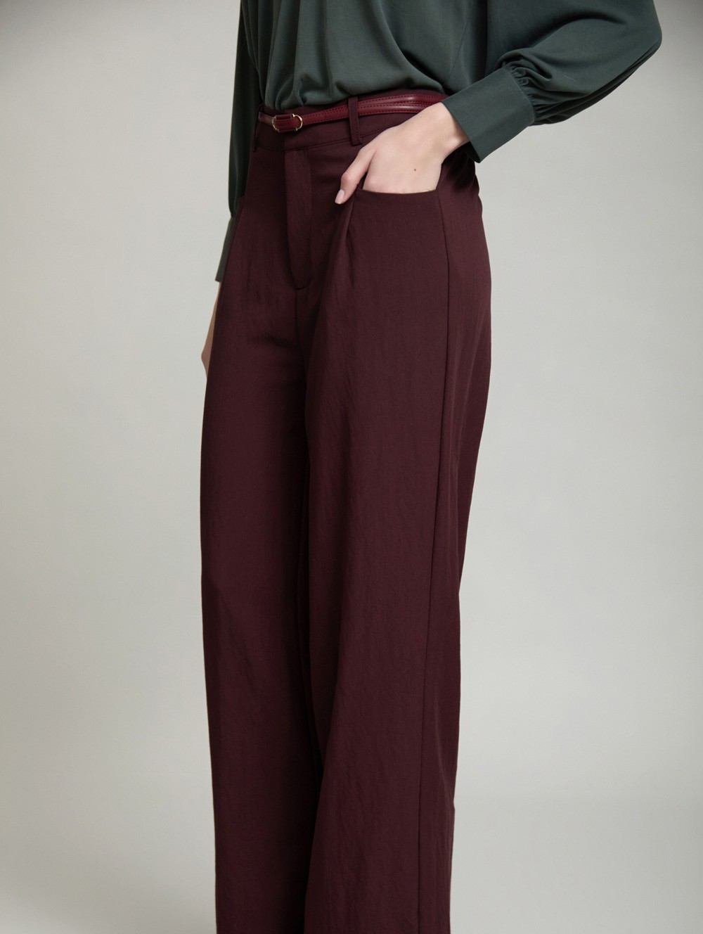 Fluid twill trousers