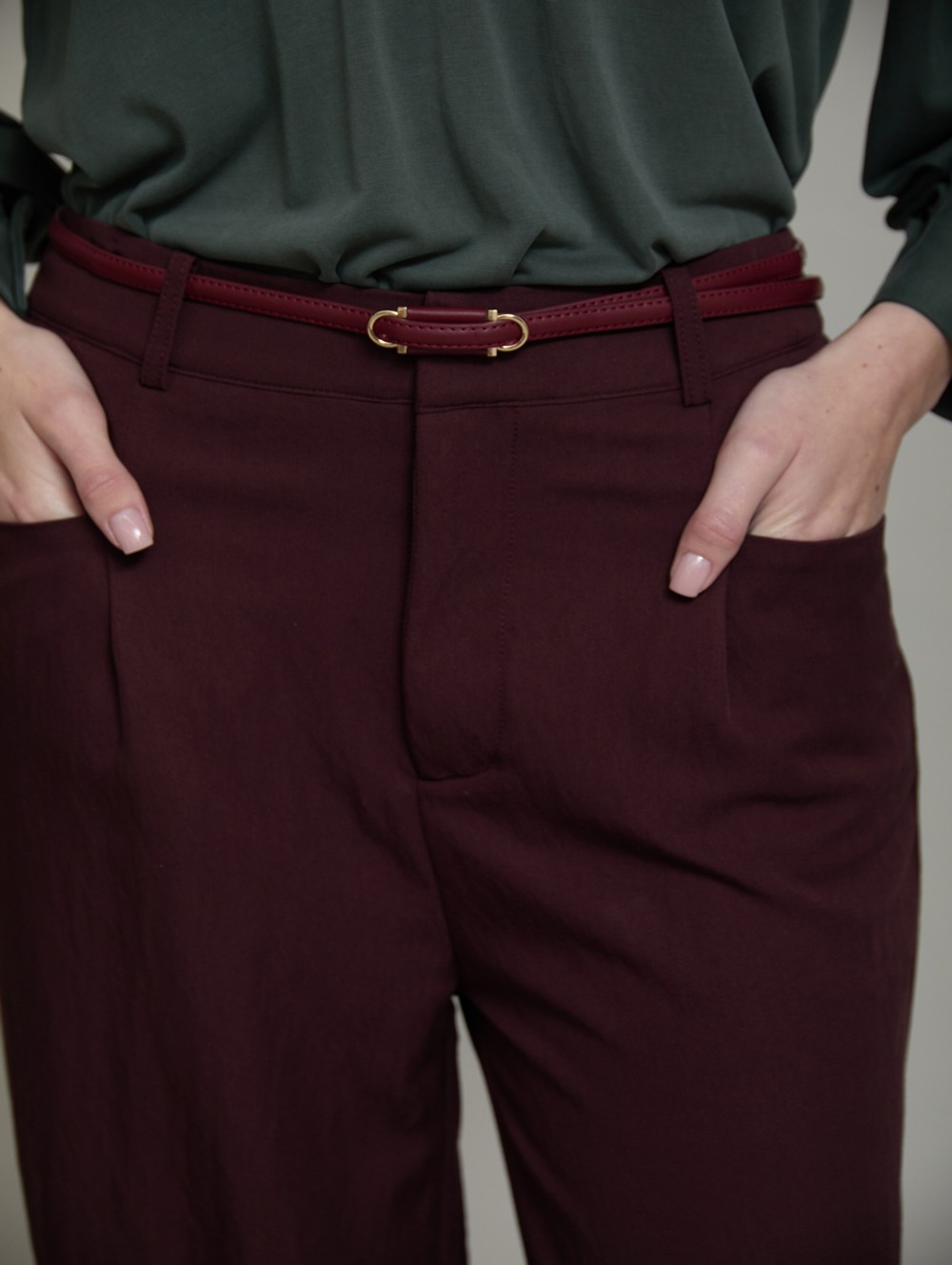 Fluid twill trousers