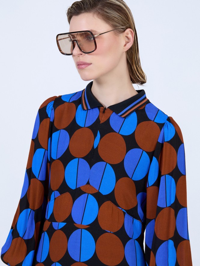 Vestido estampado círculos