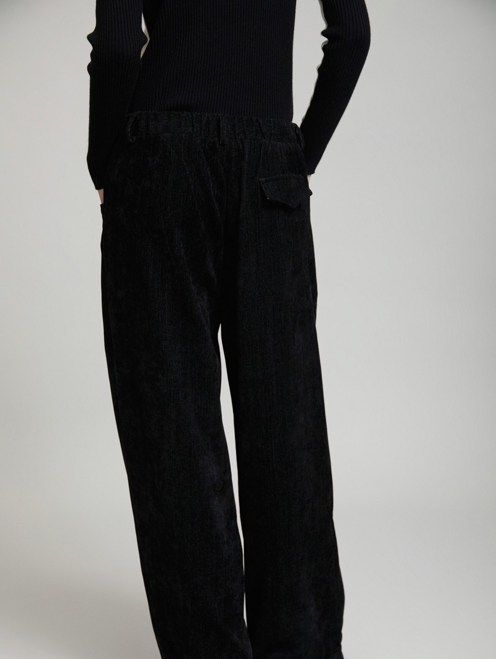 Chenille palazzo trousers
