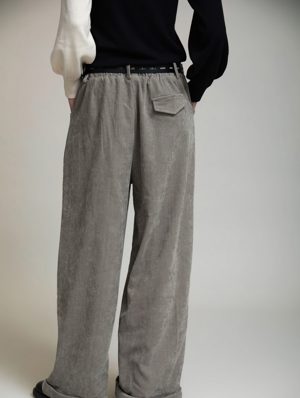 Chenille palazzo trousers