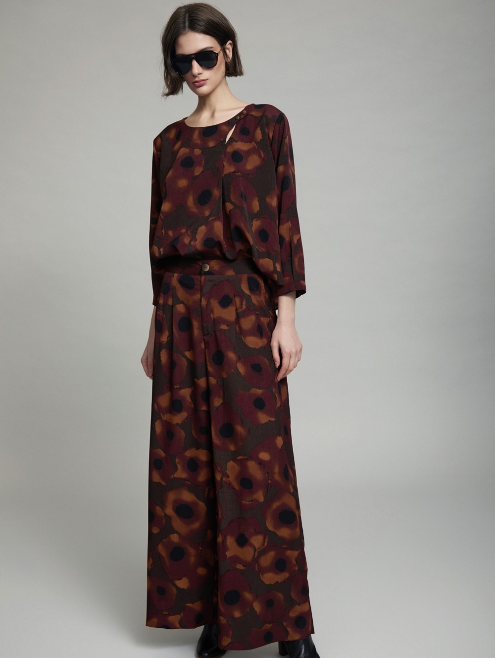 Palazzo trousers abstract print