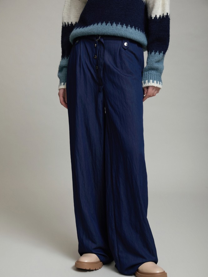 Fluid denim pants