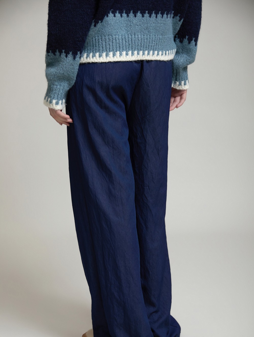 Fluid denim pants