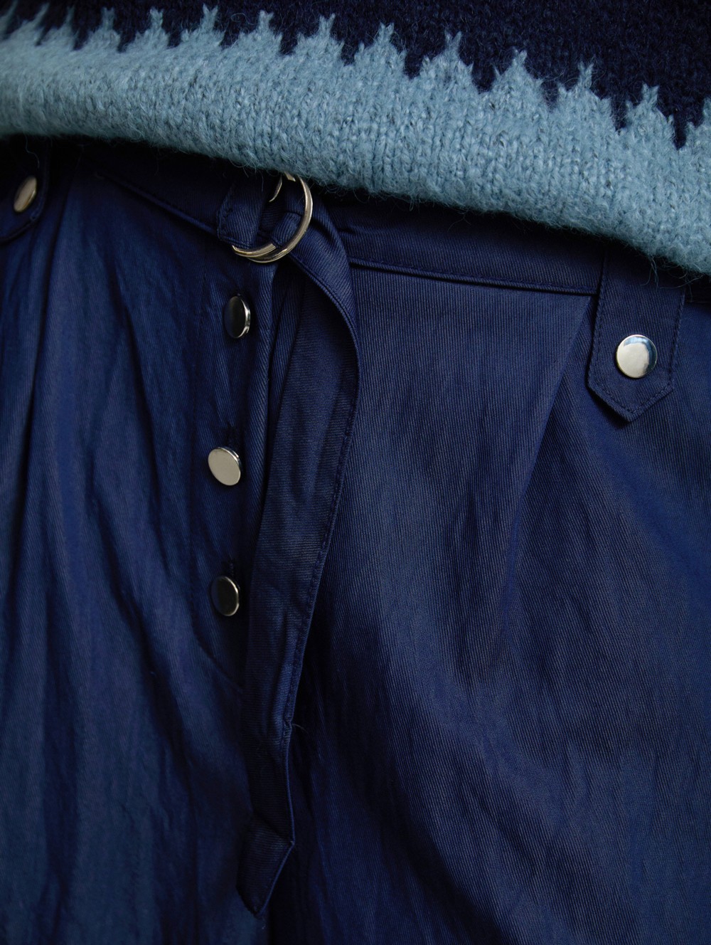 Fluid denim pants