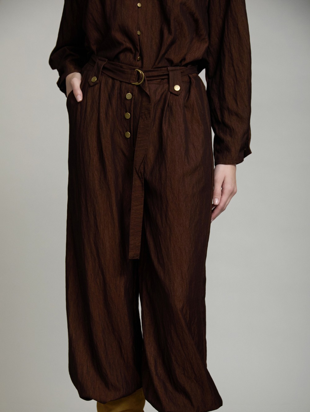 Fluid denim pants