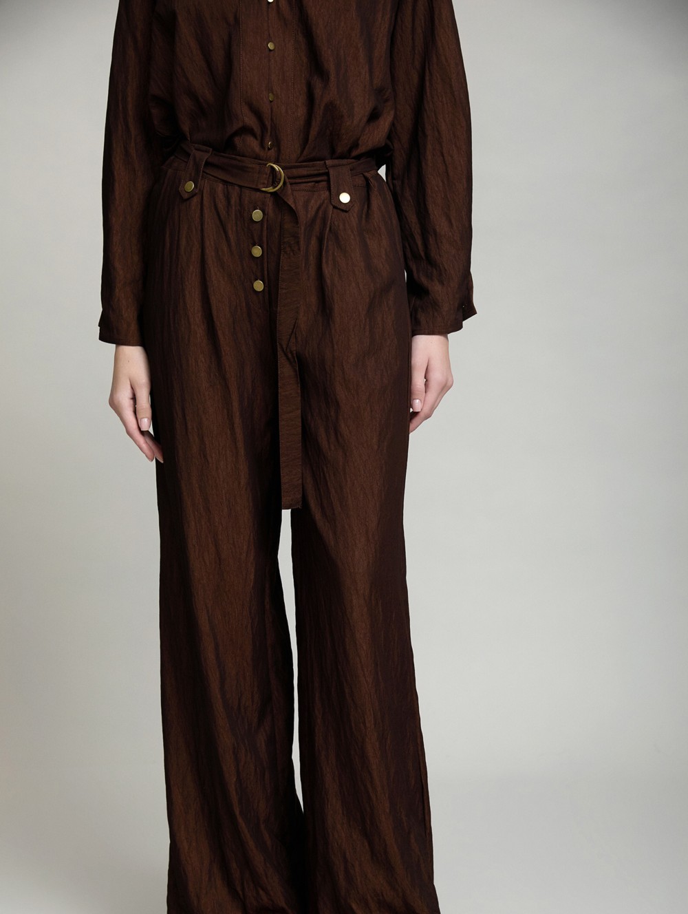 Fluid denim pants