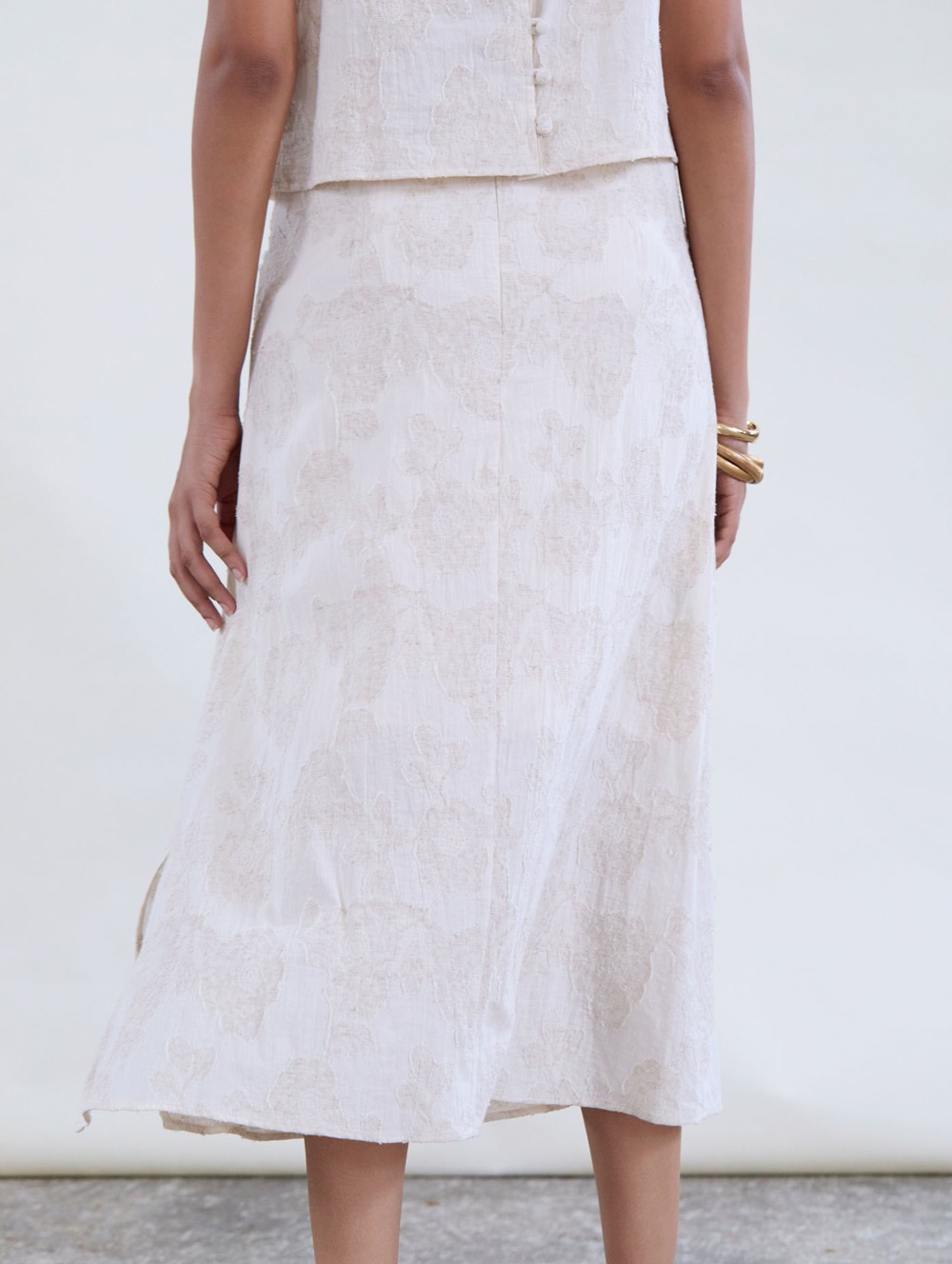 Falda recta tejido jacquard 2