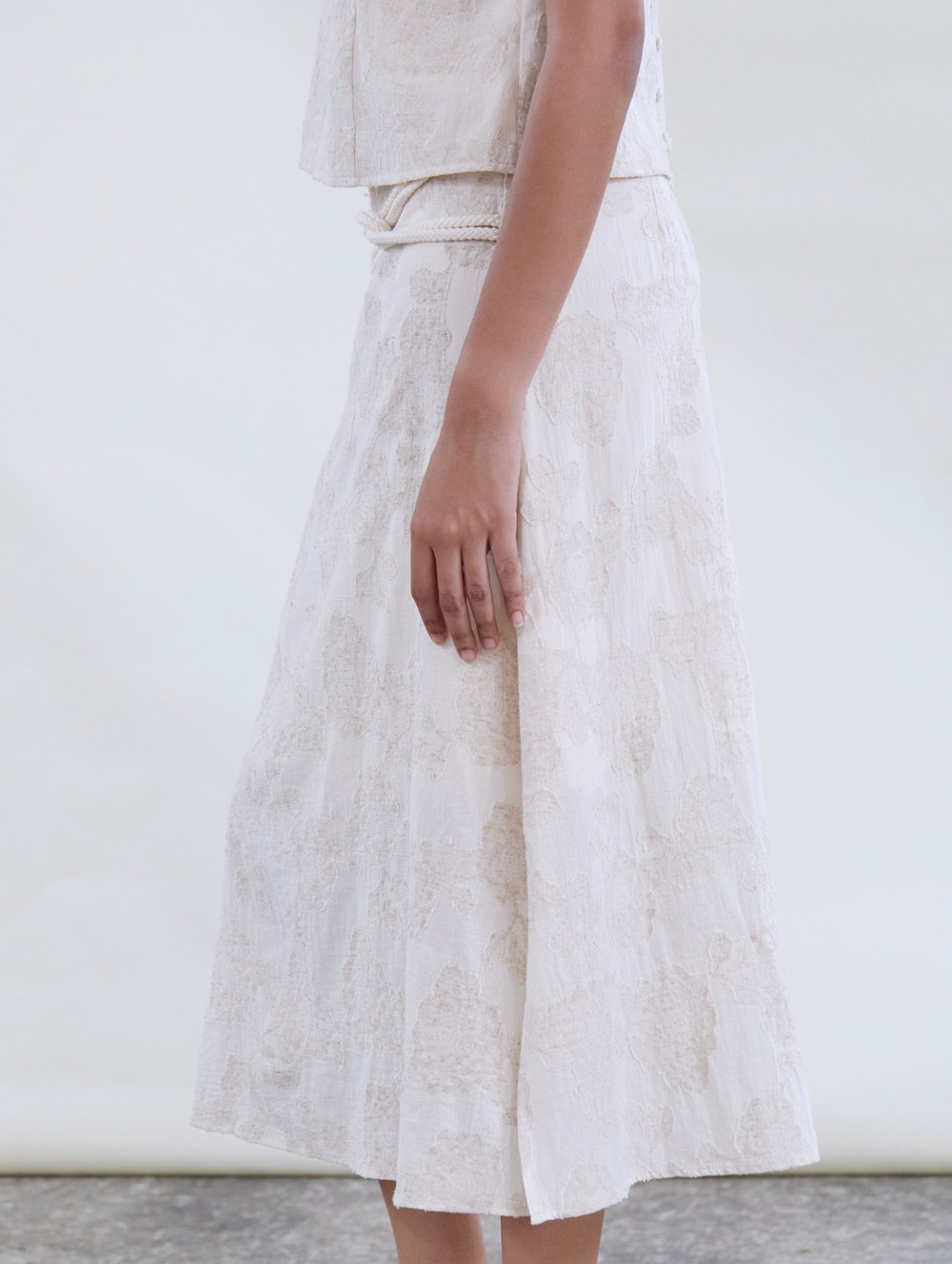 Falda recta tejido jacquard 1