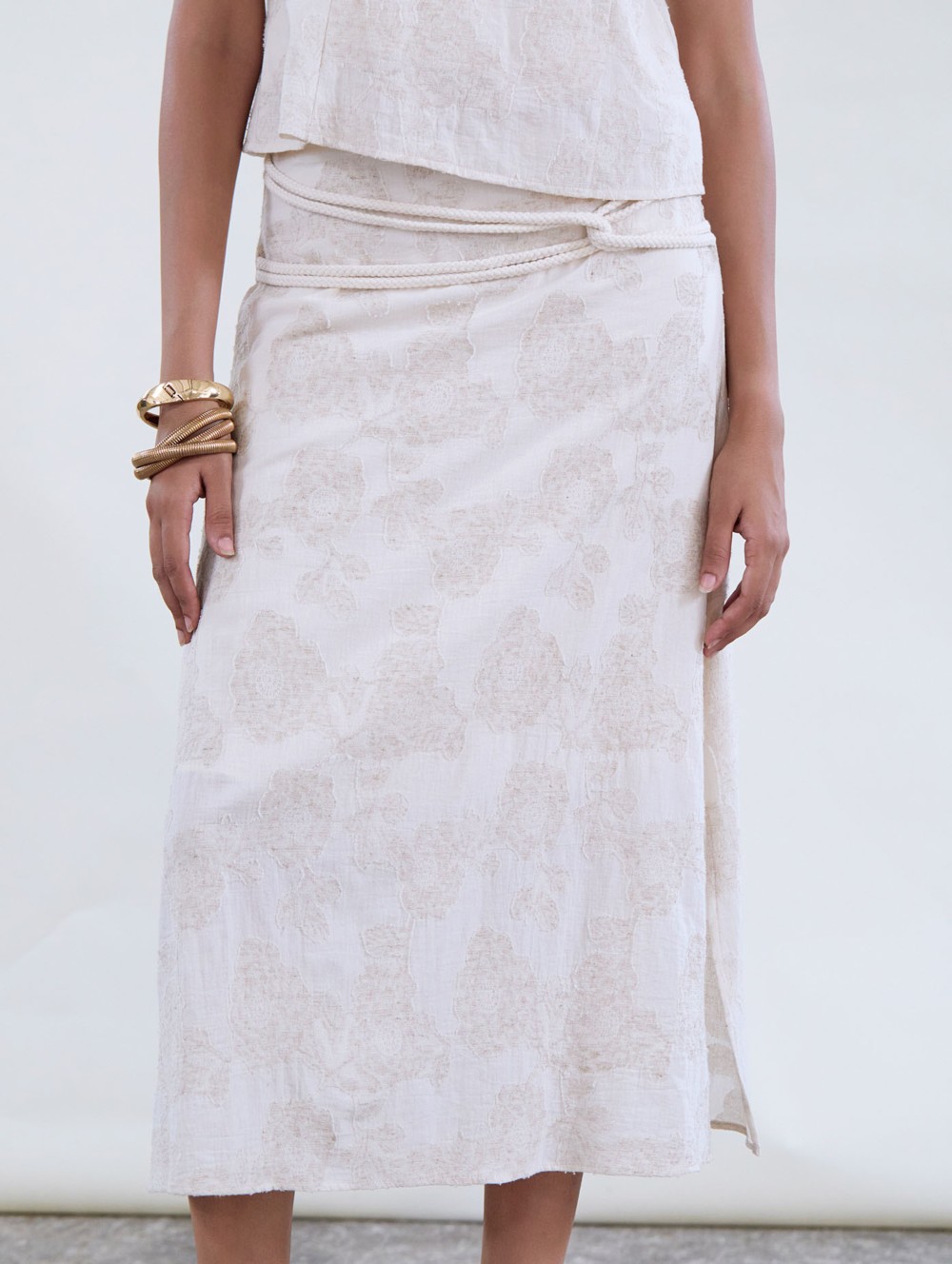 Falda recta tejido jacquard 3