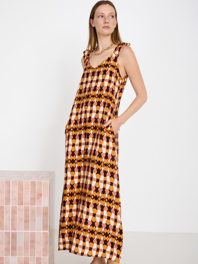 Printed Midi Dress