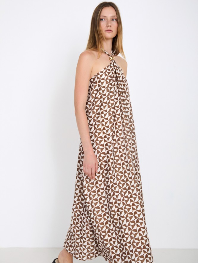 Printed Halter Dress