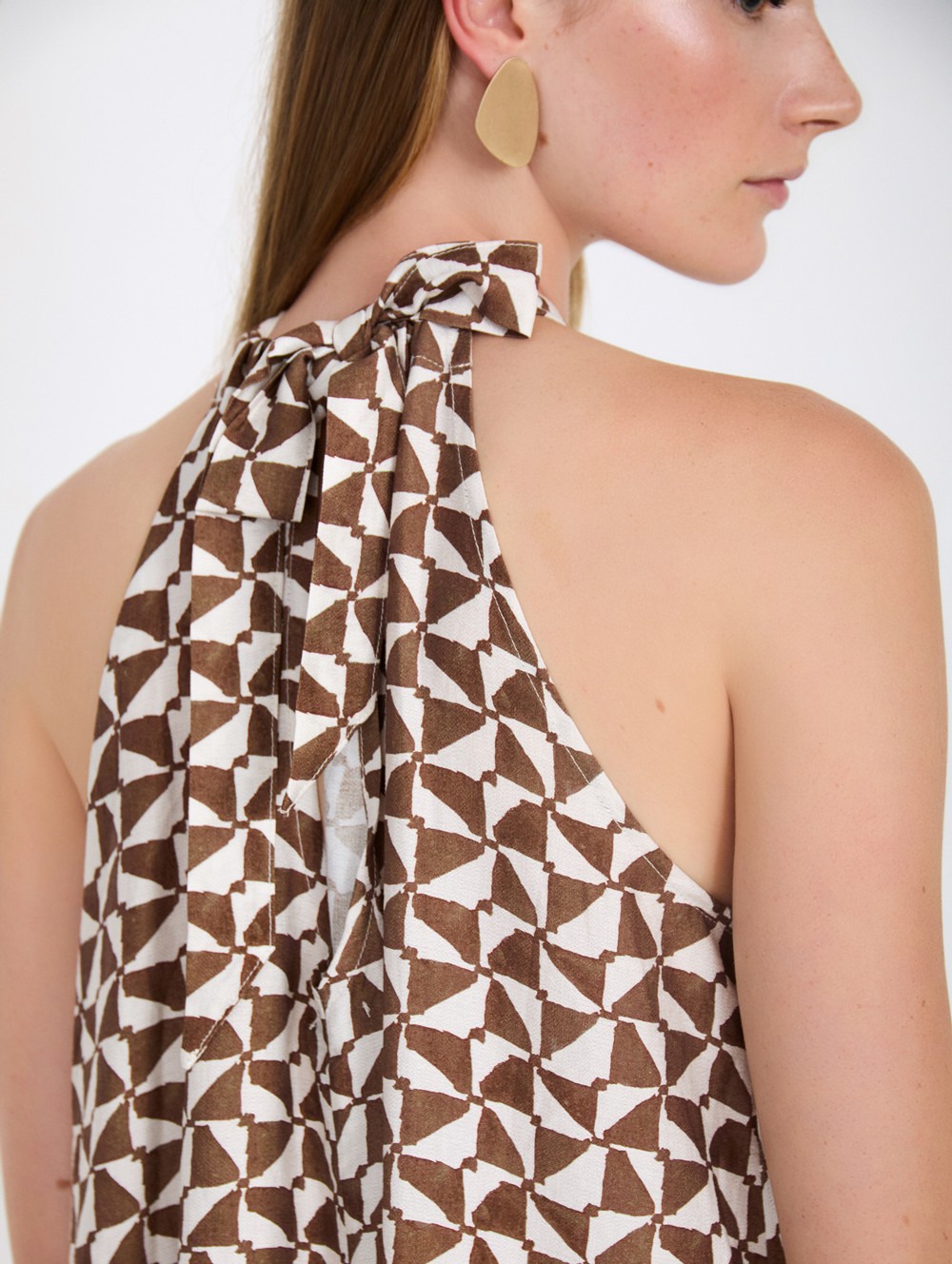 Printed Halter Dress 5