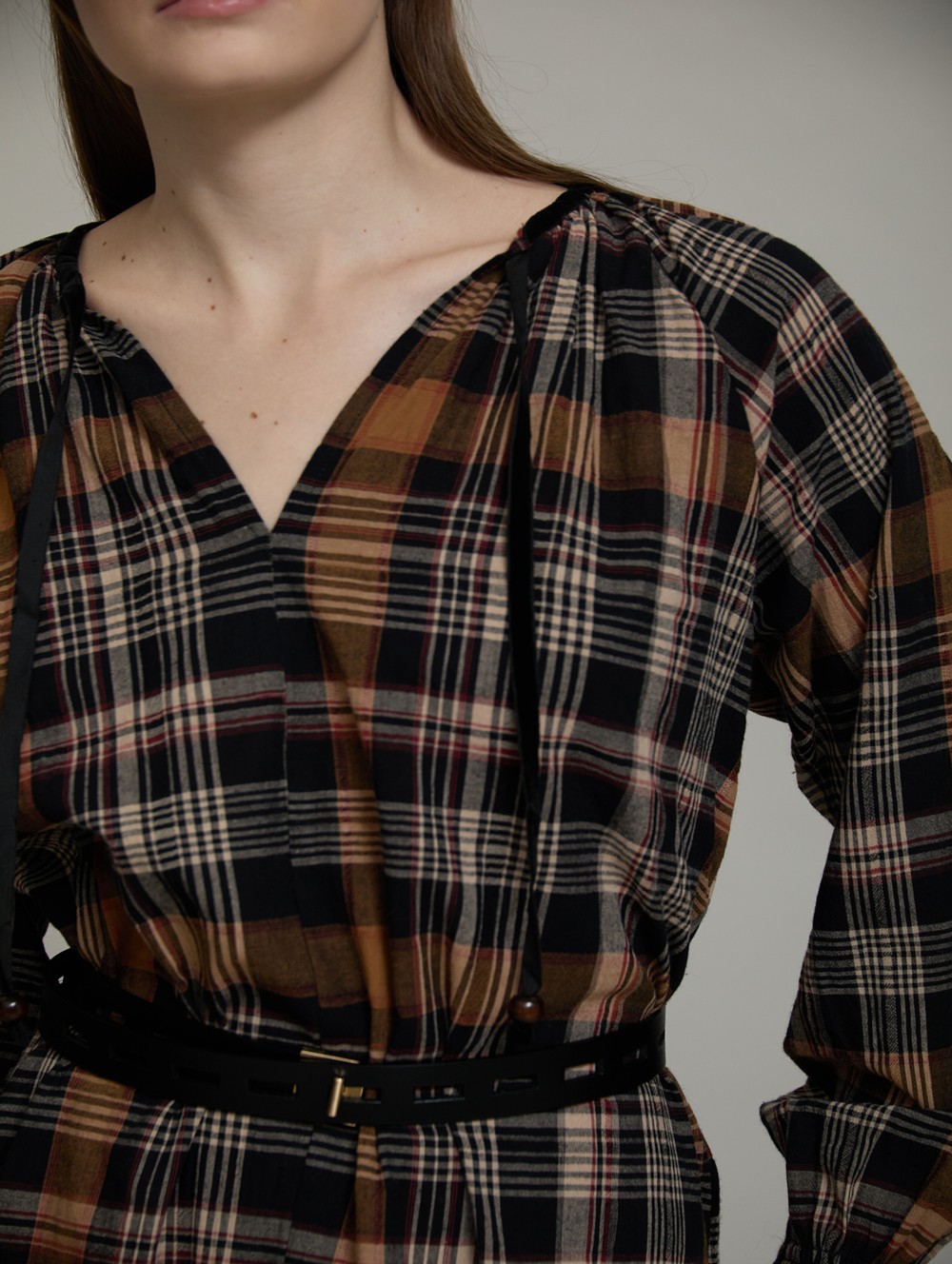 Checked fabric dress