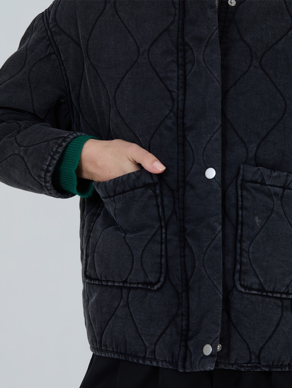 Quilted denim jacket