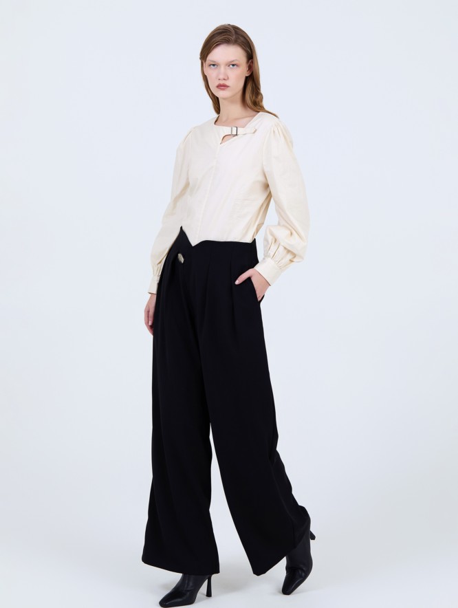 Blusa popelín hebilla