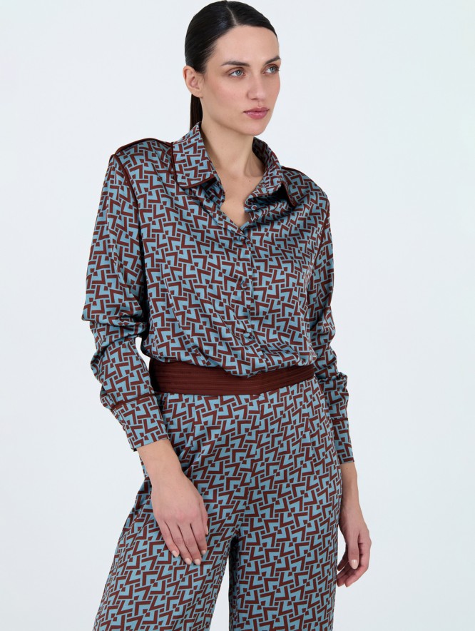 Camisa estampado geométrico