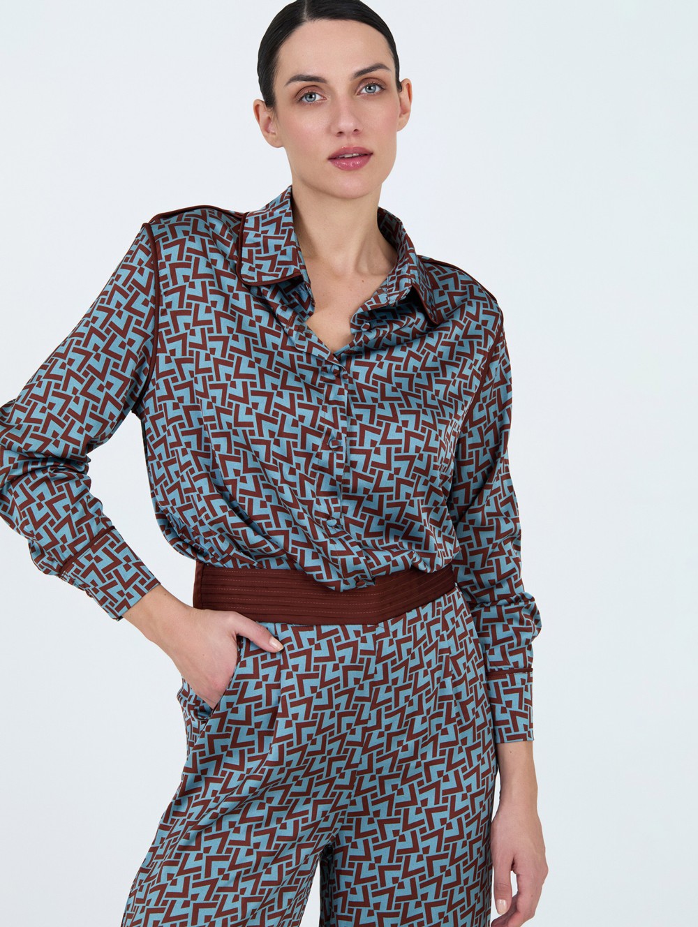 Chemise à imprimé géométrique 5