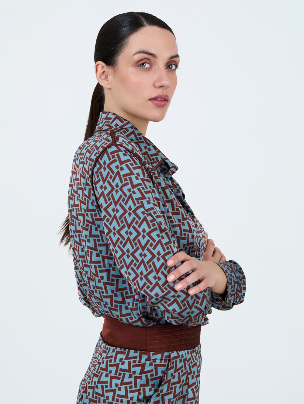 Chemise à imprimé géométrique 1