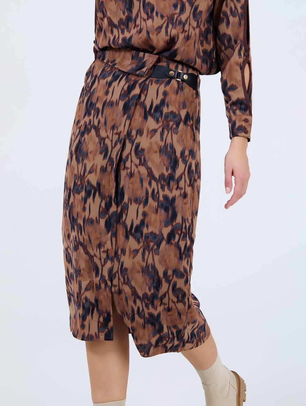 Falda cruzada estampada 2